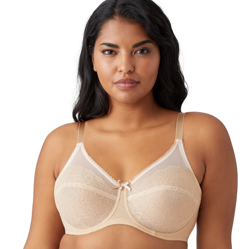 Wacoal Retro Chic Full-Figure Underwire Bra 855186 Toast Nude 40G Full Coverage